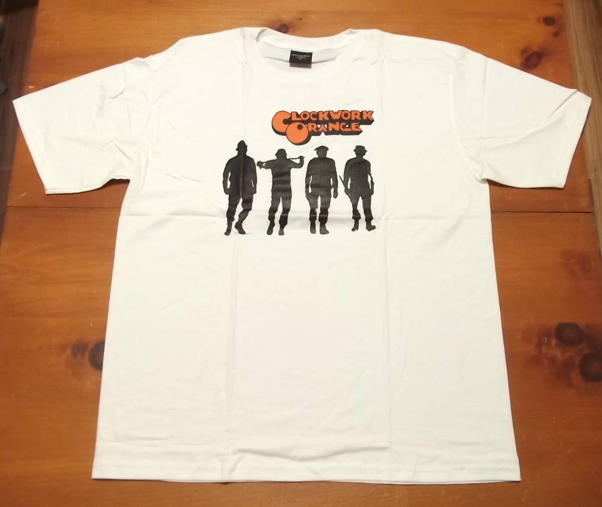 新品【Clockwork Orange】時計じかけのオレンジ ドルーグ プリント Tシャツ 白 XL // スタンリーキューブリック 映画Tシャツ ムービー_画像1