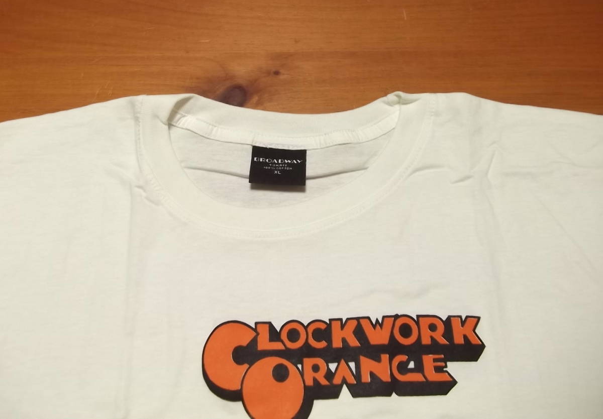 新品【Clockwork Orange】時計じかけのオレンジ ドルーグ プリント Tシャツ 白 XL // スタンリーキューブリック 映画Tシャツ ムービー_画像3