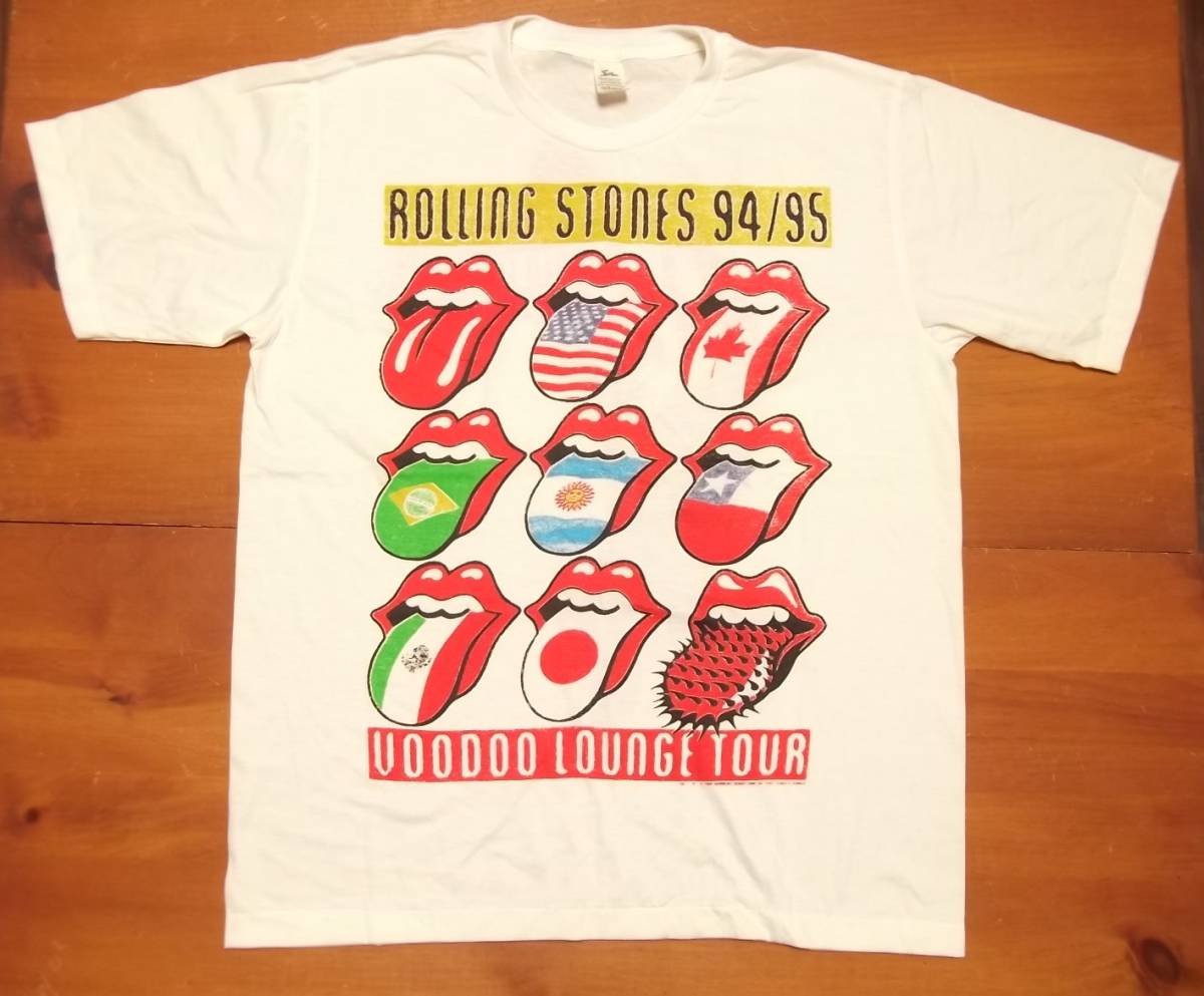 新品 ローリングストーンズ 94/95 Voodoo Lounge Tour Vintage Style 両面 プリント Tシャツ XL // ヴードゥーラウンジ ミックジャガー_画像1