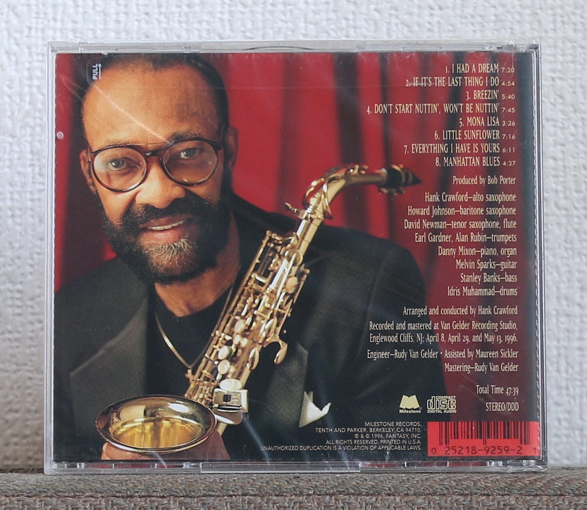 品薄CD/JAZZ/アルト・サックス/ハンク・クロフォード/Hank Crawford/Melvin Sparks/Idris Muhammad/Tight/Breezin/Milestone/RVG_画像2