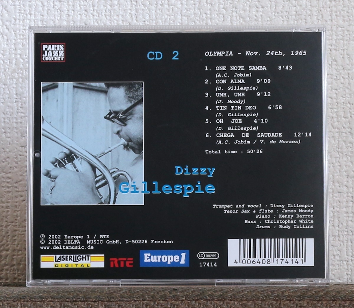 品薄CD/JAZZ/ディジー・ガレスピー/ケニー・バロン/Dizzy Gillespie/Kenny Barron/James Moody/Olympia/1965/トランペット/ボサノバ_画像2