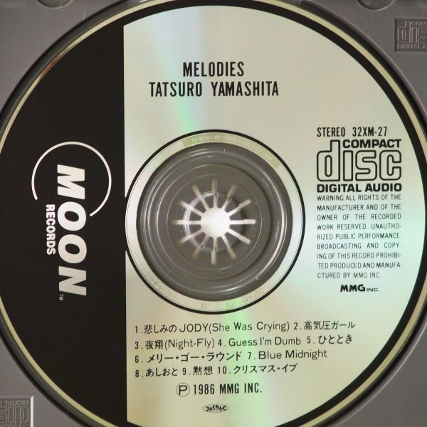 【32XM-27 1986年盤】山下達郎　メロディーズ　TATSURO YAMASHITA　MELODIES_画像3