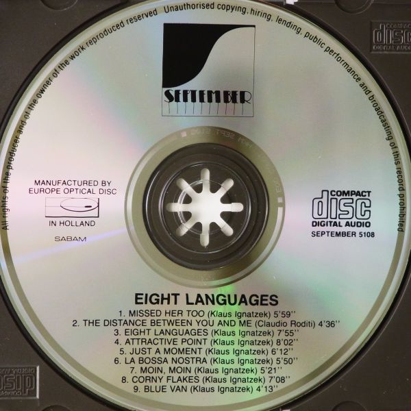 【廃盤】クラウス・イグナツェク　KLAUS IGNATZEK　EIGHT LANGUAGES　CLAUDIO RODITI_画像3