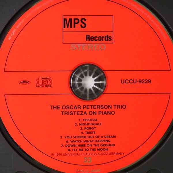 【廃盤 美品 帯 MPS】オスカー・ピーターソン・トリオ　トリステーザ・オン・ピアノ　OSCAR PETERSON　TRISTEZA ON PIANO_画像3