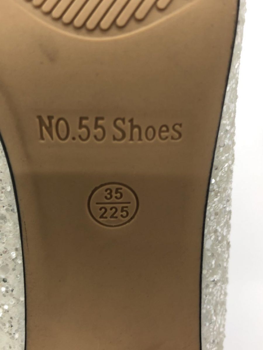 NO.55 Shoes ラメ ヒール パンプス size22.5/ホワイト ■◇ ☆ dhc9 レディース_画像3