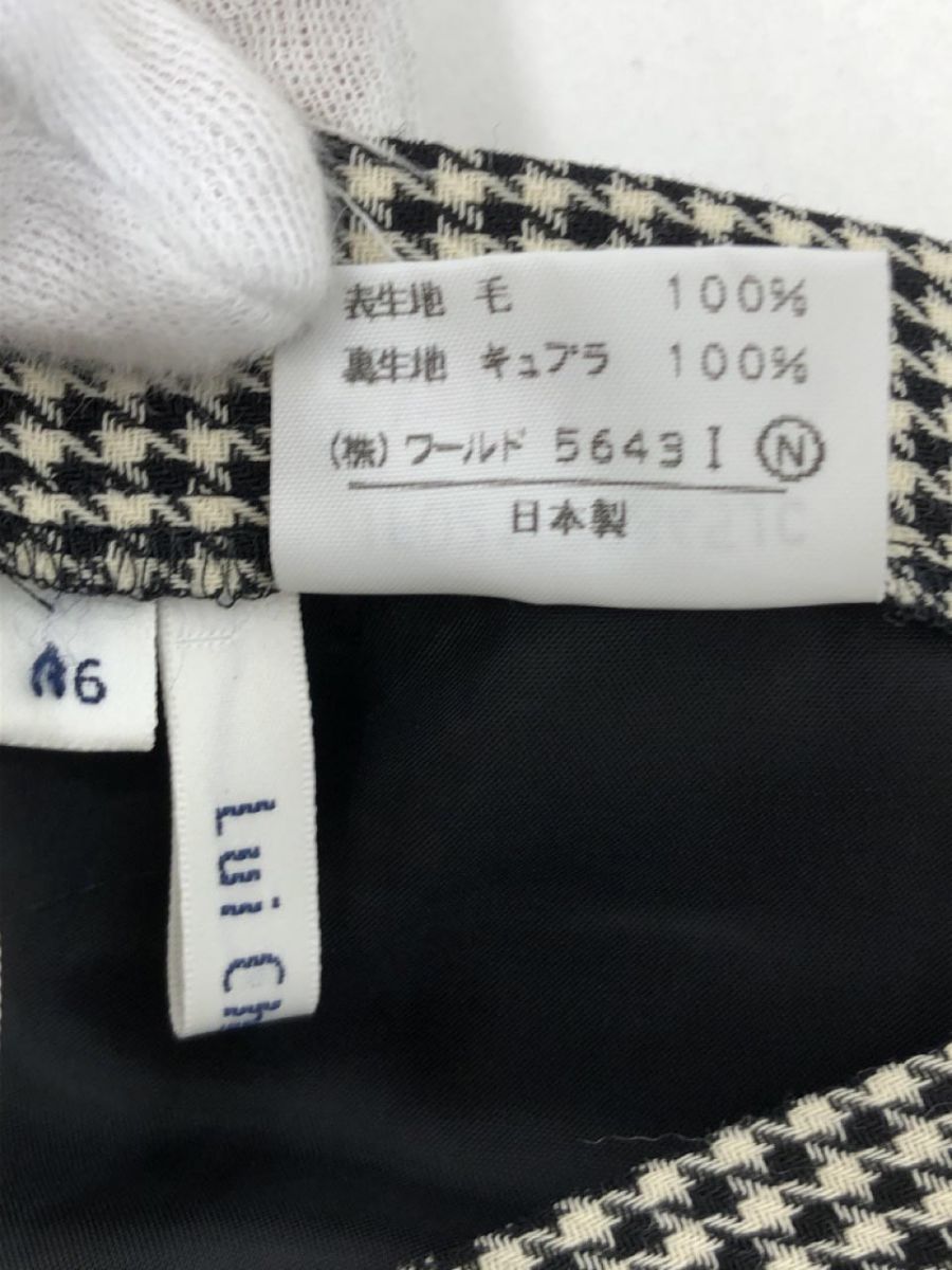 Lui Chantant ルイシャンタン ウール100% 千鳥柄 スカート size36/ブラック ◇■ ☆ dic5 レディース_画像5