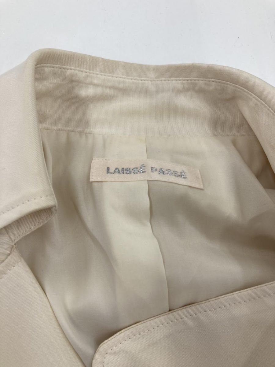 LAISSE PASSE Laisse Passe trench coat size38/ beige *# * dic5 lady's 