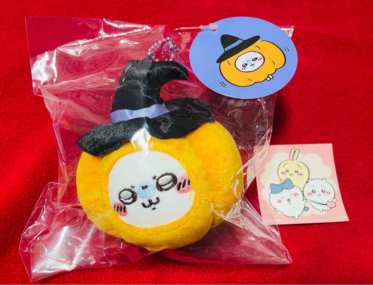 【新品未開封】ちいかわ ハロウィン 仮装たのしい〜! マスコット カボチャなモモンガ + おまけ ステッカー(お出かけ)