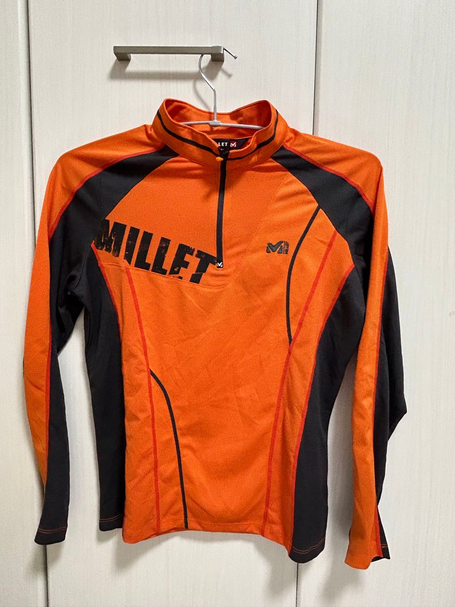 新品 ミレー MILLET トレッキングハーフジップシャツ長袖 M アウトドア-