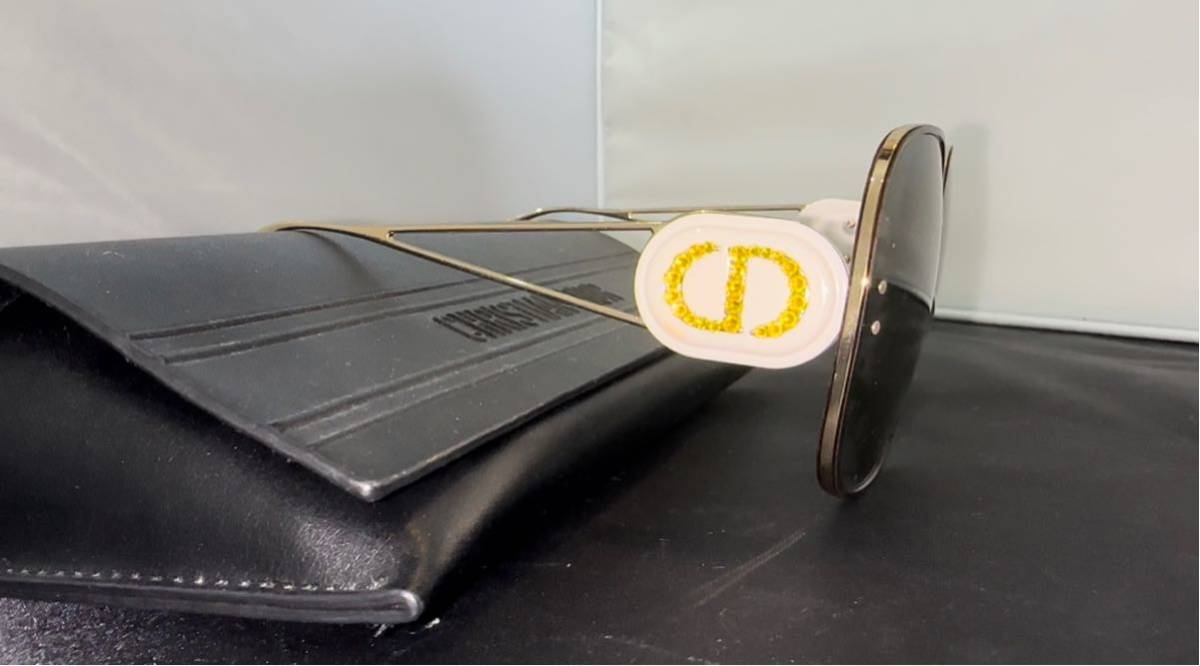 [ world .1.. crystal tailoring ] Christian Dior yellow diamond Swarovski sunglasses highest grade glasses Dior Homme 