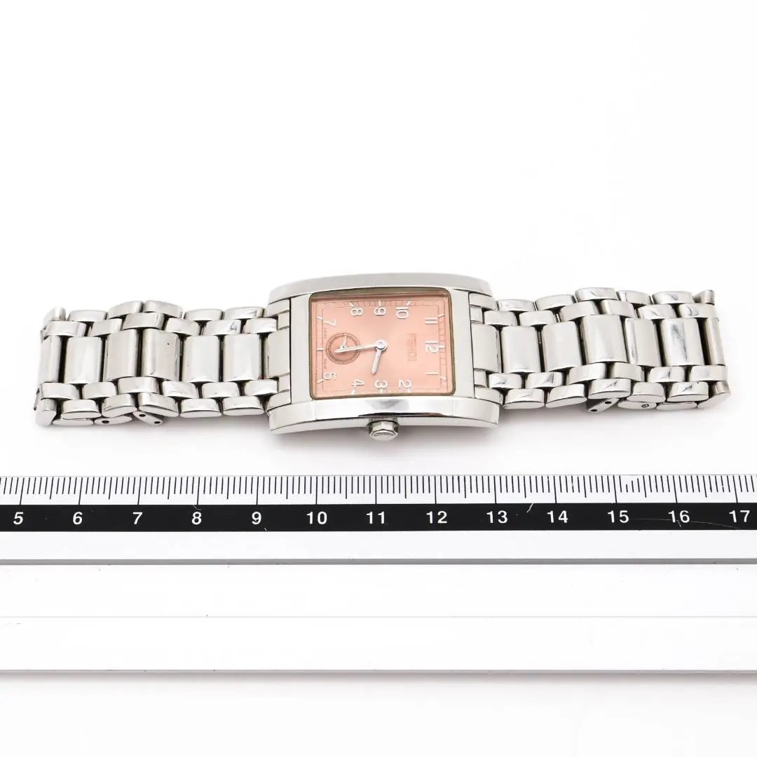 《美品》FENDI 腕時計 ピンク スクエアフェイス スモセコ メンズ l