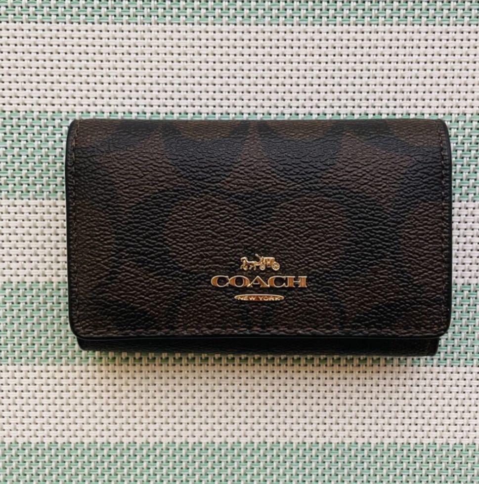 新品☆コーチ Coach キーケース F77998 IMAA8ダークブラウン