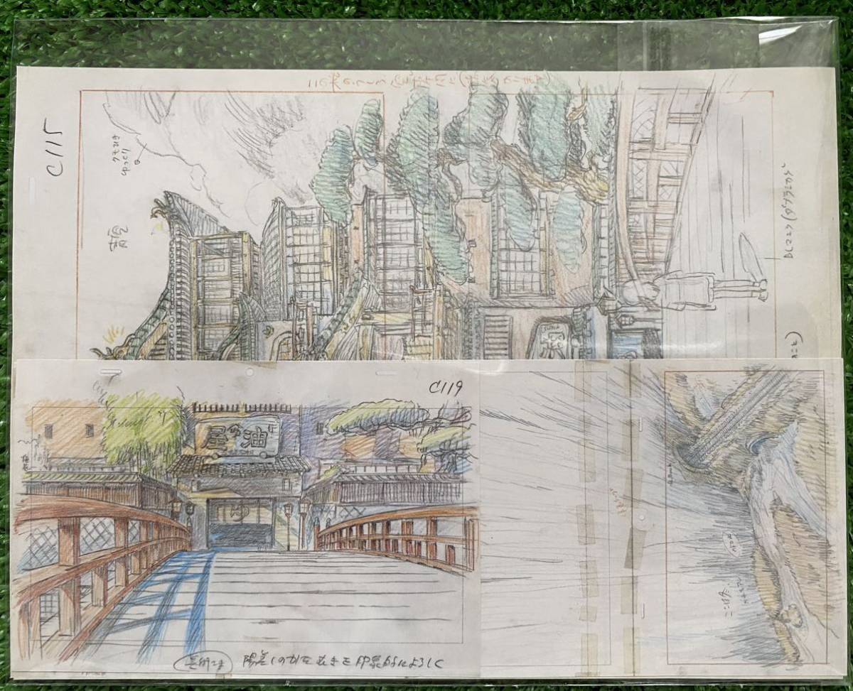  Ghibli тысяч . тысяч .. бог .. Miyazaki . расположение порез вытащенный 3 шт. комплект постер цифровая картинка STUDIO GHIBLI B осмотр ) цифровая картинка исходная картина открытка 