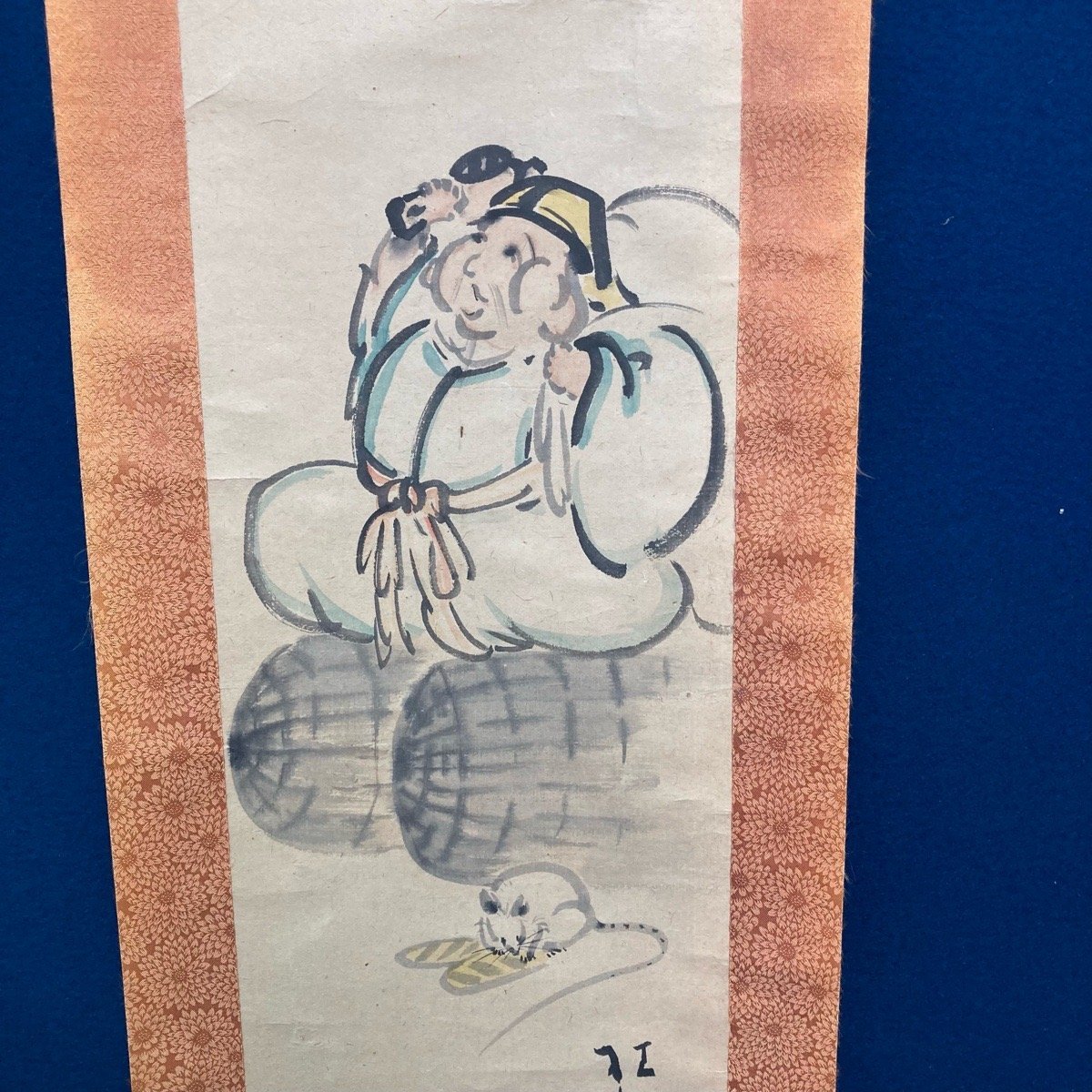 掛軸 大黒図 大黒 大黒天 書 古い掛軸 落款有 書 美術 古美術 日本画 digjunkmarket_画像4