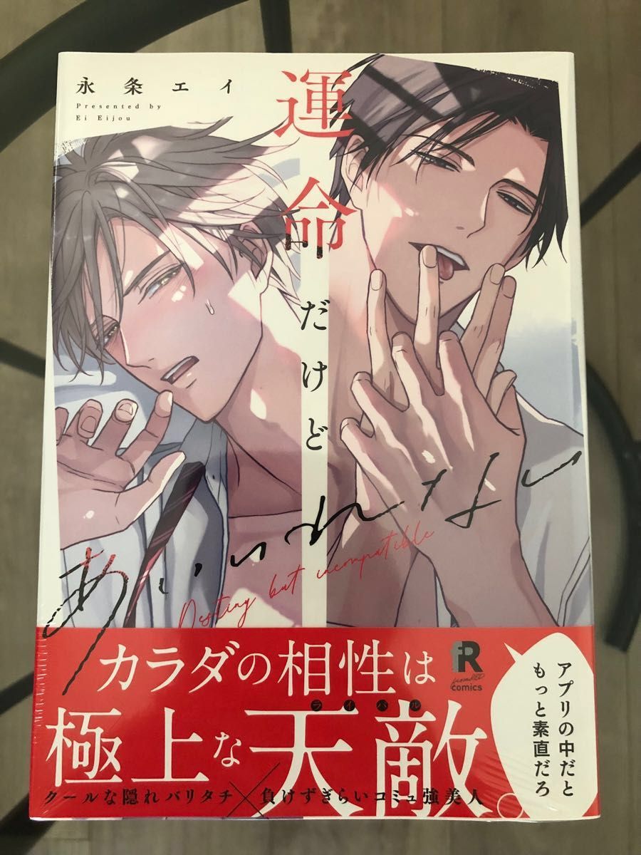 【無料同梱本コメント必須】BL新刊　永条エイ　運命だけどあいいれない　コミコミ有償特典小冊子付き　新品　　＋その他1冊　美品