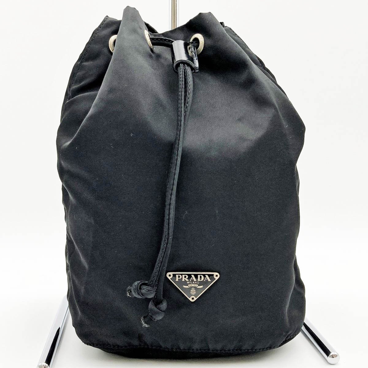 完売 美品 PRADA 中古 USED メンズ レディース ナイロン 黒 ブラック