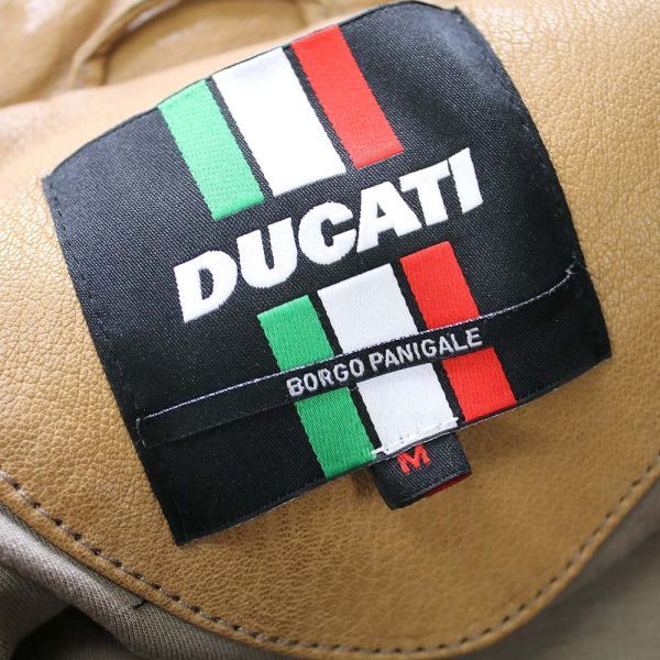 [PT11985] ドゥカティ ライダースジャケット レザー ブラウン系 M DUCATI_画像8