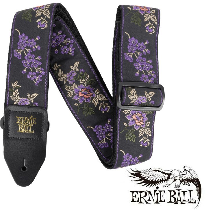 ERNIE BALL 5364 JACQUARD STRAP LAVENDER BLOSSOM ギター/ベースストラップ〈アーニーボール〉_画像1