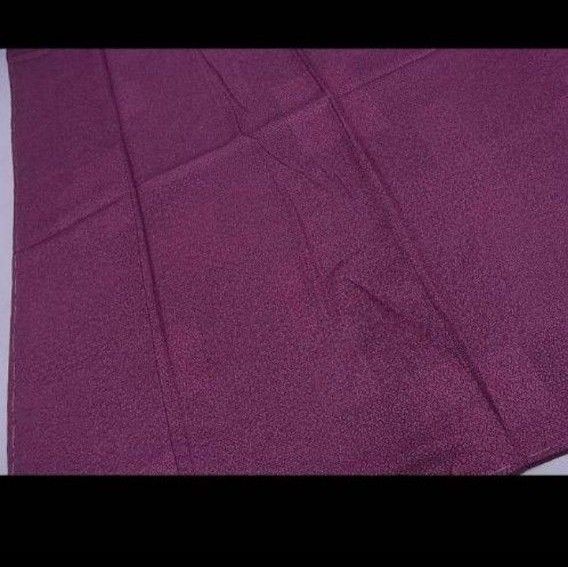 寄せ小紋柄　江戸小紋　正絹 未使用 紫 着物 和服 小紋 リサイクル