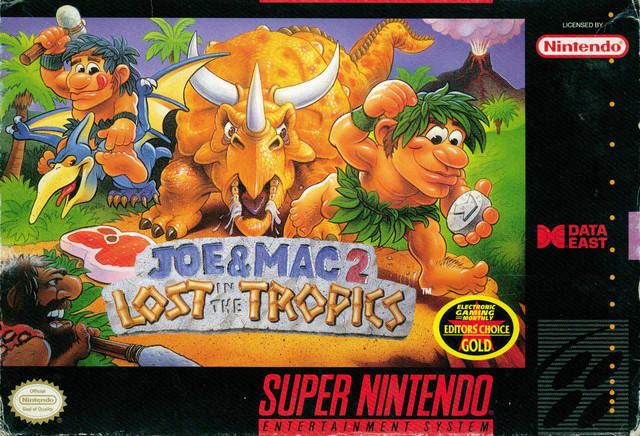 ★送料無料★北米版 スーパーファミコン SNES Joe & Mac 2 Lost in the Tropics 戦え原始人 3