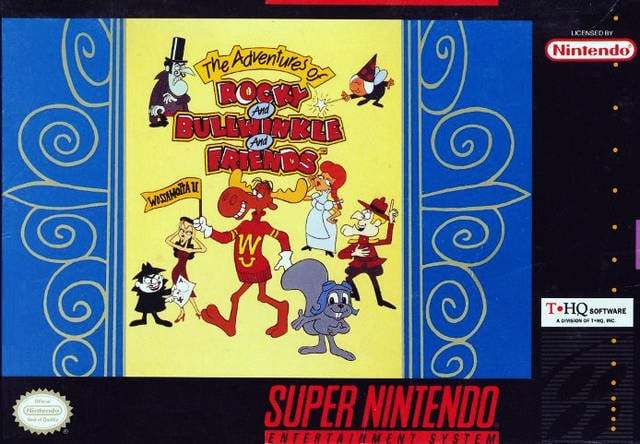 ★送料無料★北米版 スーパーファミコン SNES Adventures of Rocky and Bullwinkle ロッキーとブルウィンクルとフレンズの冒険