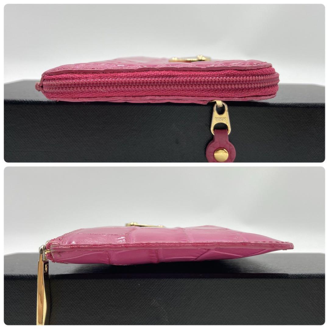 美品】アタオ スリモ クラッシー 長財布 L字ジップ ラズベリー 美品】アタオ スリモ クラッシー 長財布 L字ジップ ラズベリー