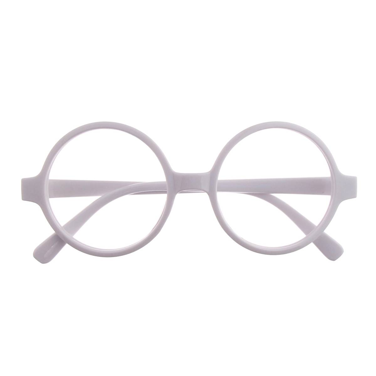  round type no lenses fashionable eyeglasses ( lens none ) circle glasses circle glasses white man and woman use 