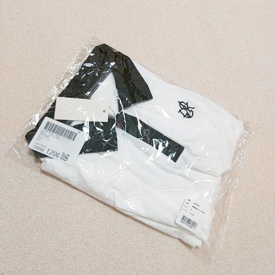新品タグ付き GLAMOROUS JANE 配色レースアップポロワンピース ミニワンピース Tシャツワンピ ホワイト 白 Tシャツ