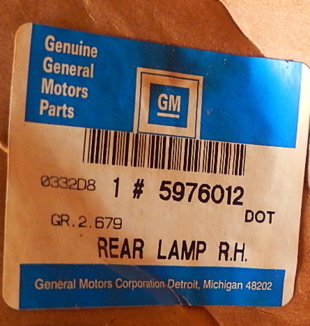 「純正部品」テールランプ ライト シボレー カマロ 5976012 Tail Lamp light Chevrolet Camaro RH_画像6