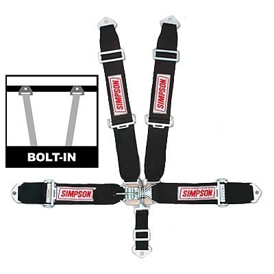  Simpson SIMPSON 5 -point type seat belt Vtype black black very thick 3 -inch belt / Harness 3inch