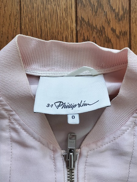 3.1 Phillip Lim スリーワンフィリップリム シャツ重ね着風アウター サーモンピンク サイズ0 美品（中古品）の画像5
