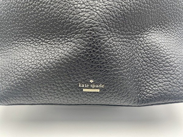 美品　kate spade　ケイト・スペード　トートバッグ　革　ブラック　□b928_画像2