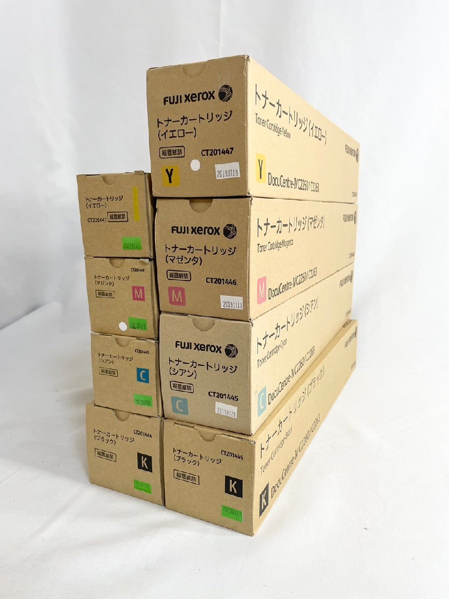 FUJI XEROX フジゼロックス CT201444×2 CT201445×2 CT201446×2 CT201447×2 純正トナーカートリッジ 未使用品 8本セット_画像1