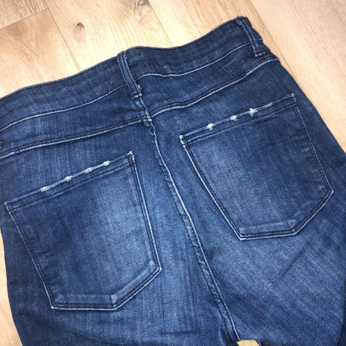 ZARA WOMAN 38 ストレッチ デニム ジーンズ パンツ ブルー 28 ザラ_画像3