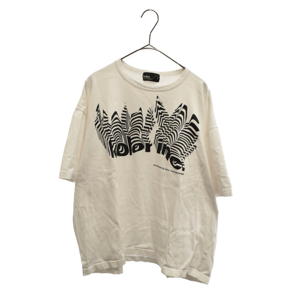 kolor カラー クリアコットン天竺S／S TEE 21WCM-T08207 半袖Tシャツ ホワイト_画像1