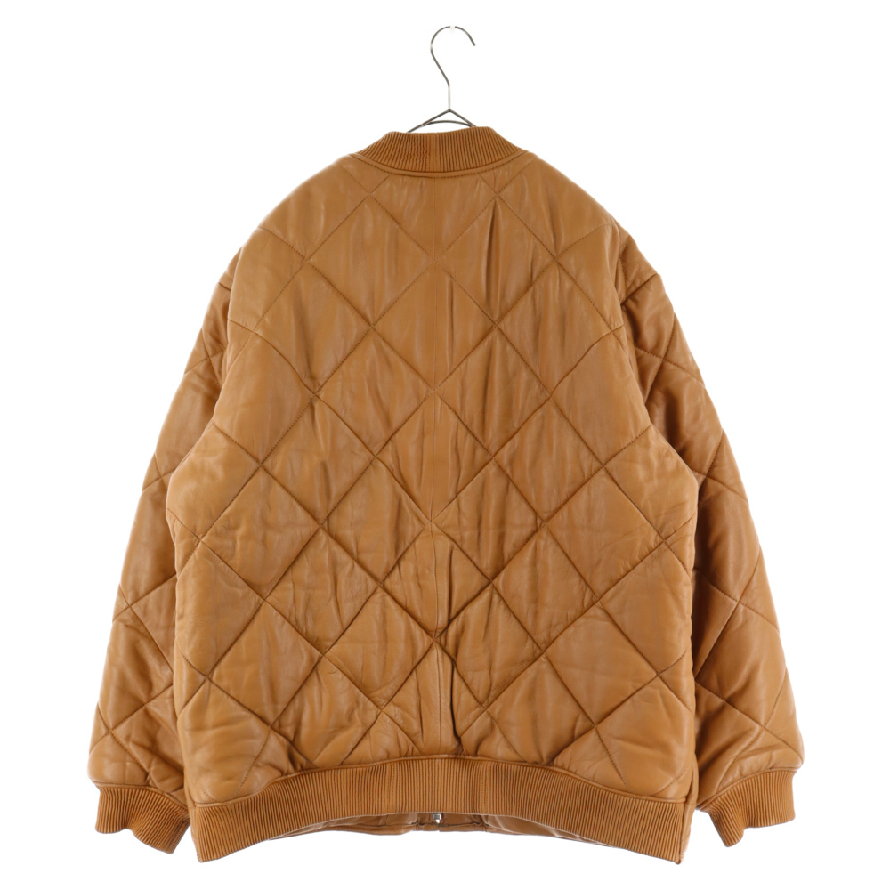 国内正規品】 Quilted 22AW シュプリーム SUPREME Leather キャメル