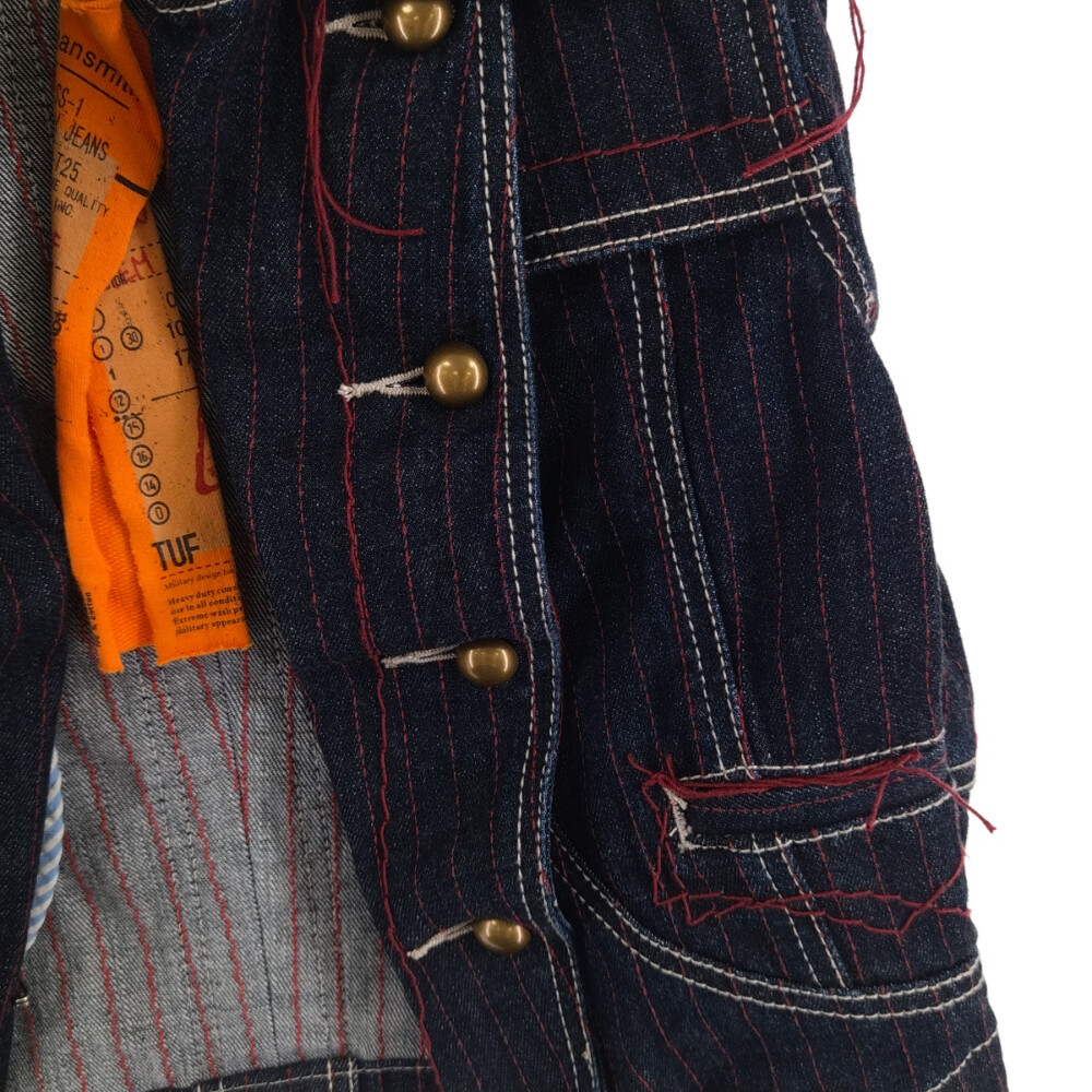 TOUGH Jeansmith タフ ジーンズスミス ステッチ デザイン ショート丈 デニムジャケット レッド/インディゴ 26689-H-24 レディース_画像8