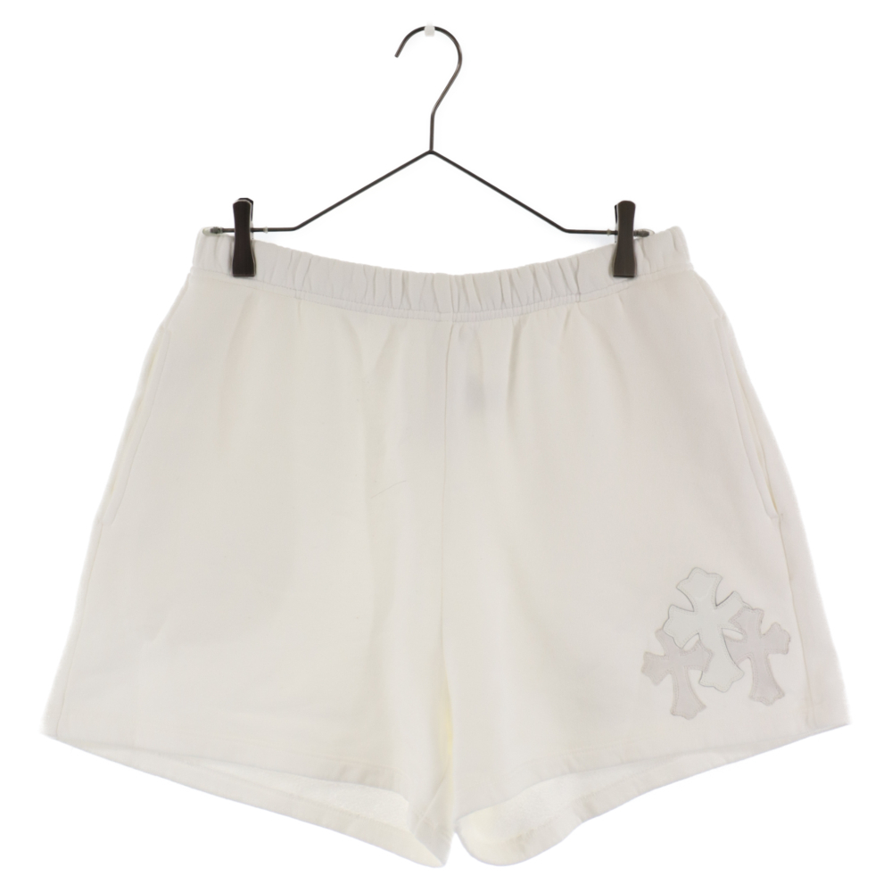 CHROME HEARTS クロムハーツ GRP Y NOT Sweat Shorts ワイノット スウェットショーツ ショートパンツ ハーフパンツ クロスパッチ ホワイト