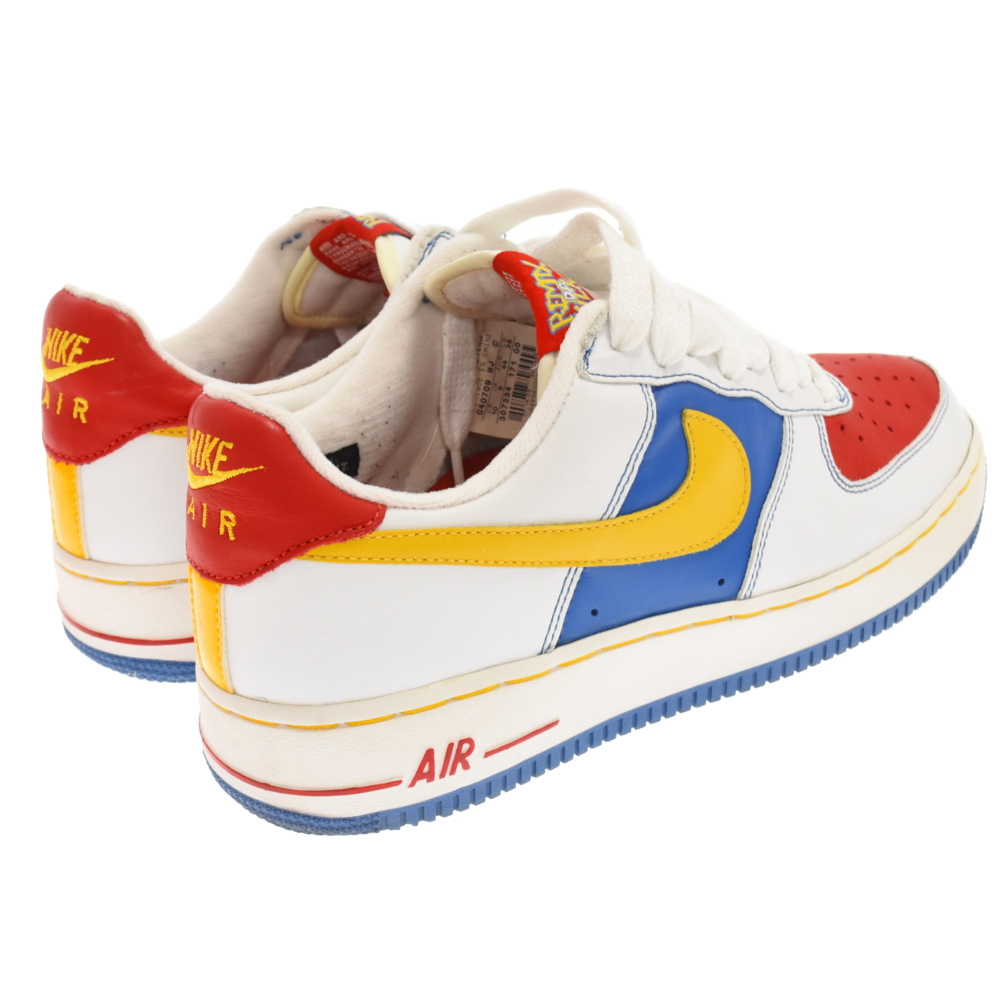 NIKE ナイキ AIR FORCE1 REMIX DA KICKZ 307334-171 エアフォースワン ローカットスニーカー US10/28.0cm ホワイト/イエロー/ブルー_画像4