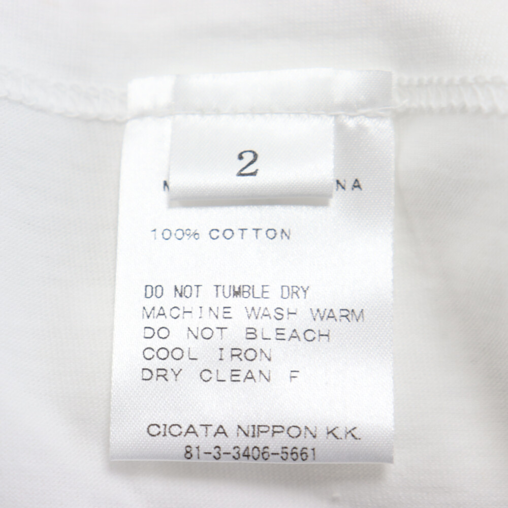 CICATA シカタ MAKE YOUR MARK フロントロゴプリント 半袖Tシャツカットソー CM-102-313 ホワイト_画像6