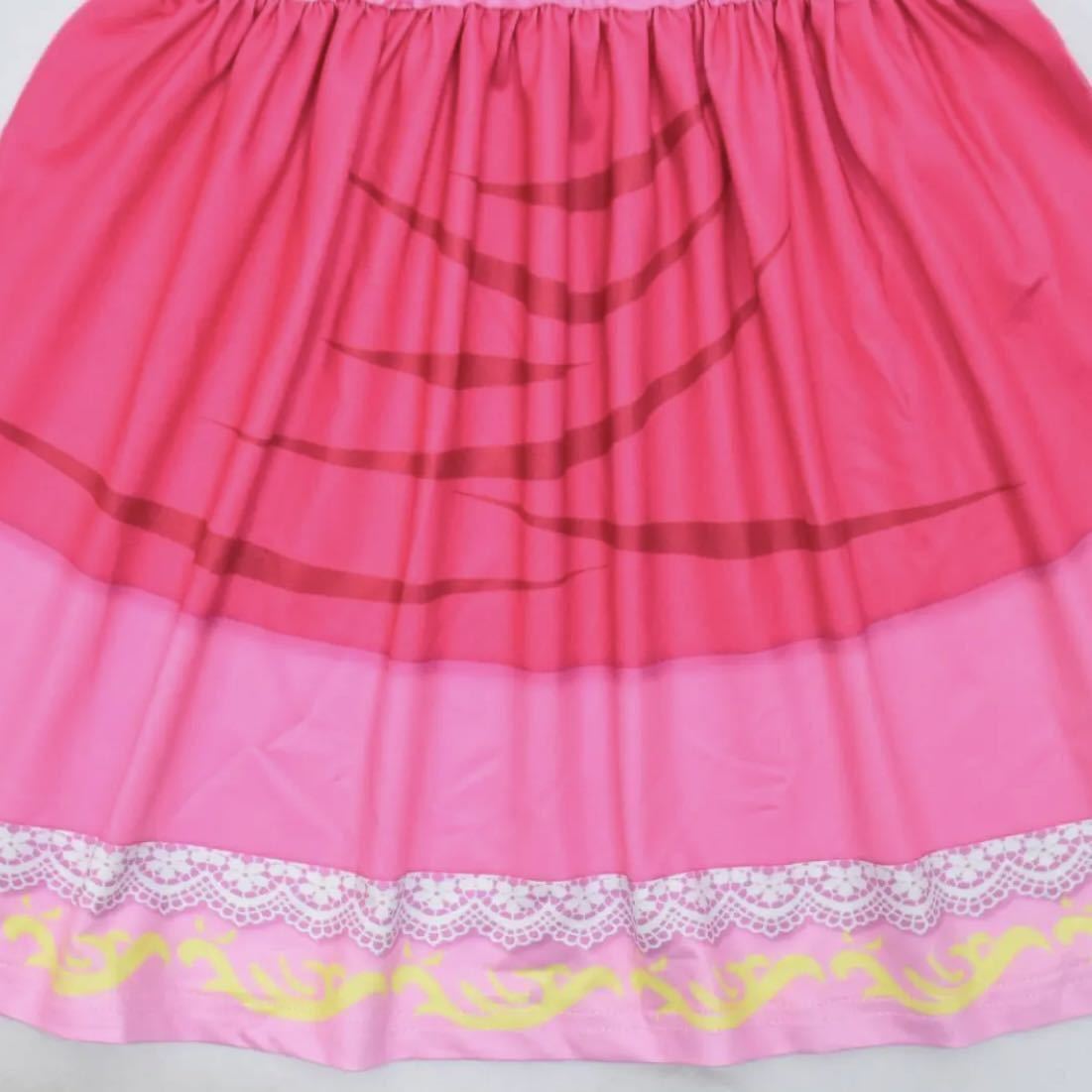110 ピーチ姫 ドレス ワンピース USJ プリンセス コスプレ ハロウィン ピンク ワンピースドレス プリンス なりきり