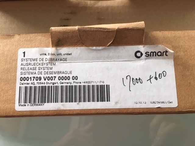 MCC Smart smart MC01 450 clutch release bearing clutch release Fork Q0001709V00700000 "Yanase" original new goods exchange work possibility!