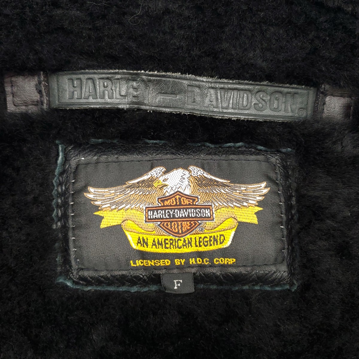 希少ブラック HARLEY-DAVIDSON ムートンライダースジャケット黒メンズL