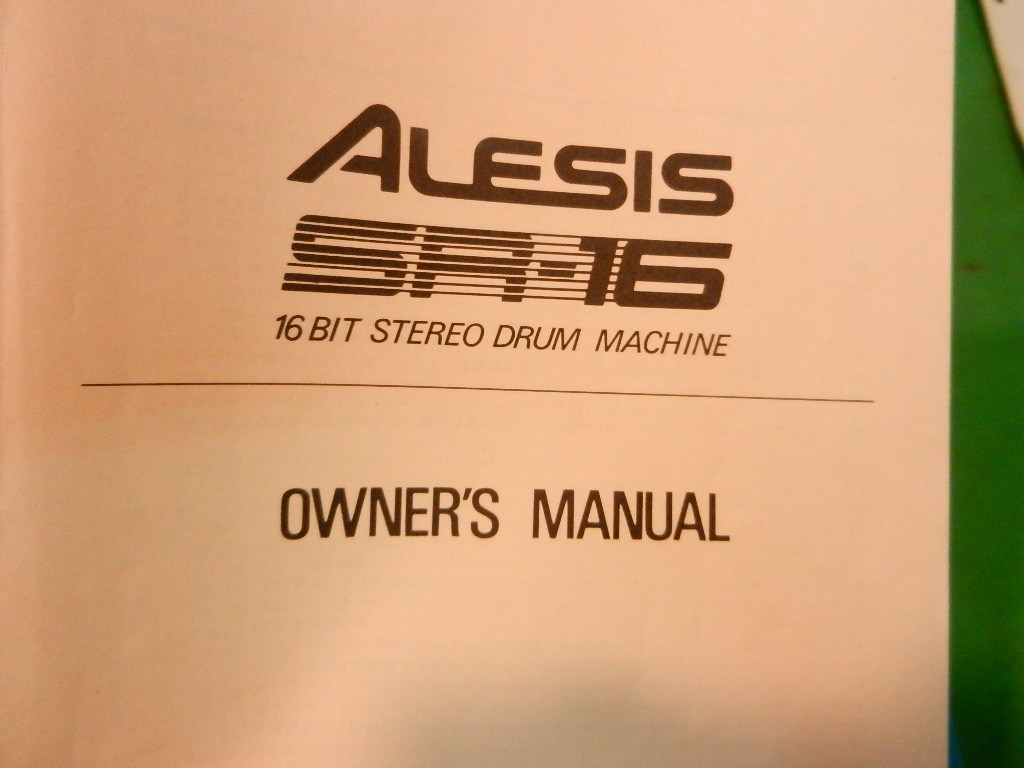 w230922-016A7 ALESIS SR-16 リズムマシン用 取扱説明書 1冊 ドラムマシン マニュアルの画像3
