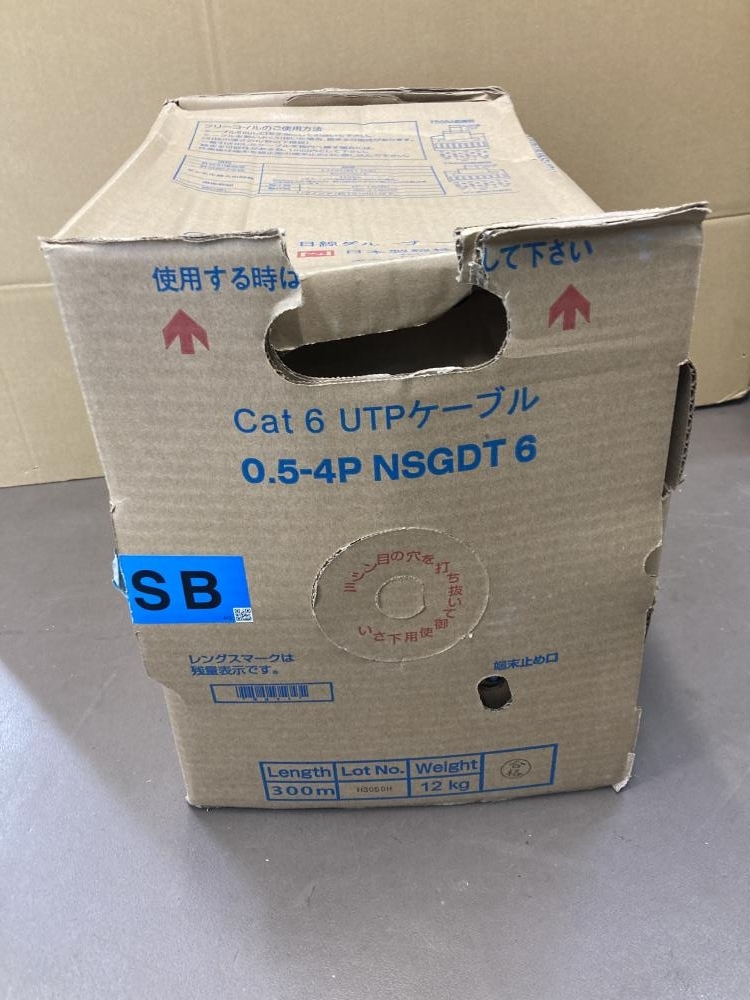 007◇未使用品◇日本製線 LANケーブル Cat6 UTPケーブル 0.5-4PNSGDT 外箱汚れあり