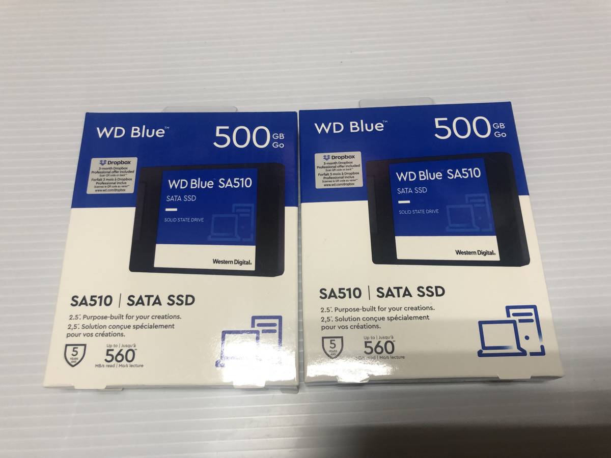 ☆2枚セットWD Blue SA510 2.5インチSSD 7mm 500GB 未開封新品送料無料