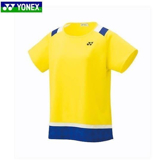 【20484 279　O】YONEX(ヨネックス) ウィメンズゲームシャツ ライトイエロー サイズO 新品 バドミントンウェア ユニフォーム_画像1