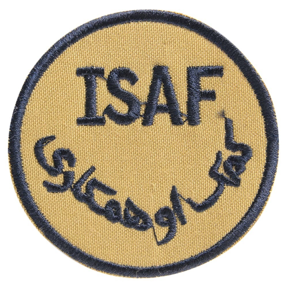 ドイツ軍放出品 ワッペン ISAF パッチ 縫い付け式 [ サンド ] 独軍 ミリタリーワッペン ミリタリーパッチ アイザフ_画像1