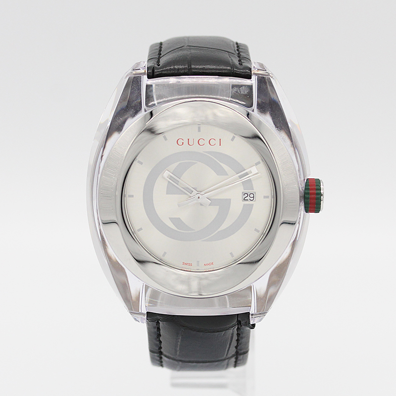 2022福袋】 SWISS 137.1 GUCCI グッチ MADE A02745 稼働品 メンズ