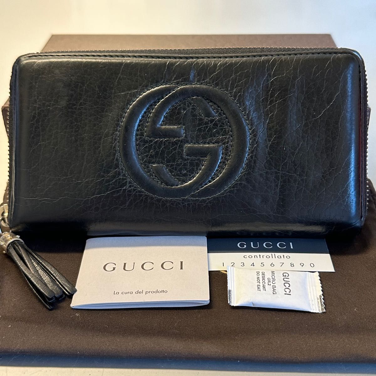 未使用に近い！　グッチ　GUCCI 財布　長財布　ソーホー　ラウンドファスナー